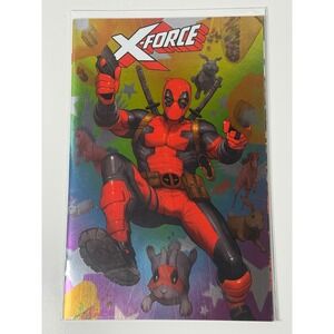 X-Force‎ Deadpool Comic David Nakayama Rainbow Foil Variant Marvel Comics